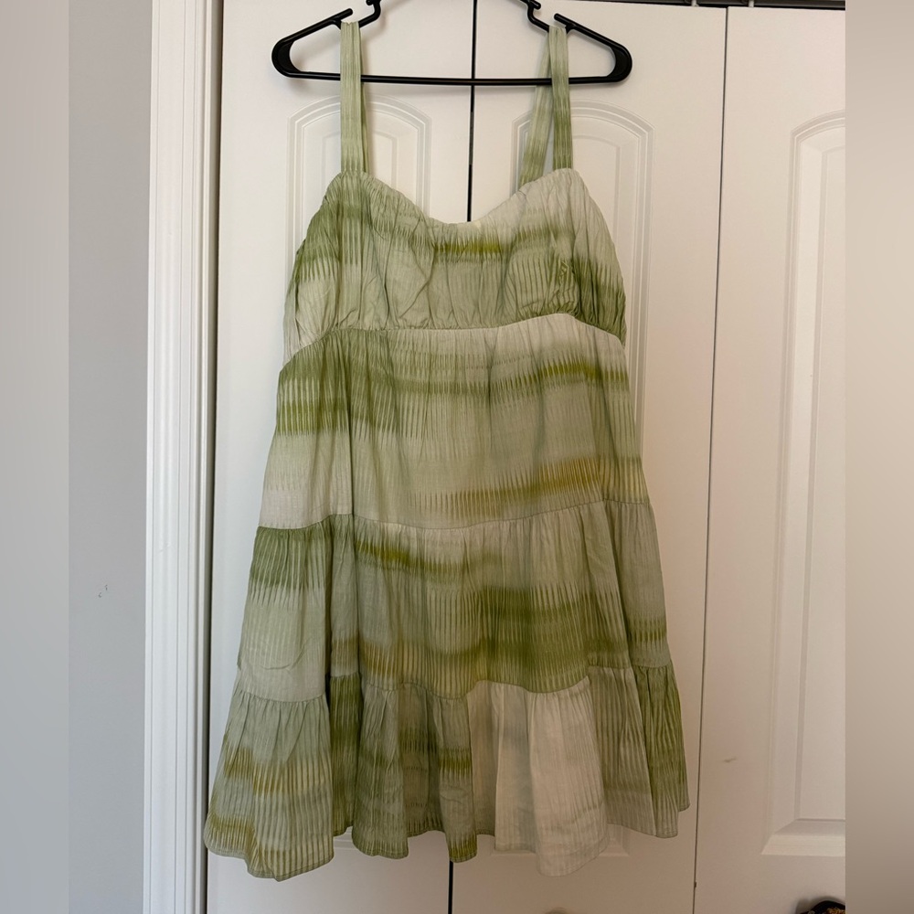 Express Green and Cream Sundress